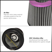 Load image into Gallery viewer, Universal 3.875" Air Filter Purple Top / White Body / Purple Bottom