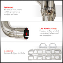 Load image into Gallery viewer, Chrysler 300C SRT-8 2005-2010 / 300 SRT-8 2012 / Dodge Challenger SRT-8 2009-2012 / Charger SRT-8 2006-2010 / Magnum SRT-8 2006-2008 V8 6.1L Stainless Steel Long Tube Exhaust Header