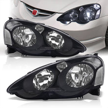 Load image into Gallery viewer, Acura RSX 2002-2004 Factory Style Headlights Black Housing Clear Len Amber & Clear Reflector