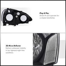 Load image into Gallery viewer, Acura RSX 2002-2004 Factory Style Headlights Black Housing Clear Len Amber & Clear Reflector