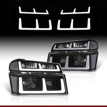 Load image into Gallery viewer, Chevrolet Colorado 2004-2012 LED DRL Bar Factory Style Headlights + Bumpers Black Housing Clear Len Clear Reflector