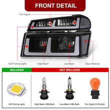 Load image into Gallery viewer, Chevrolet Colorado 2004-2012 LED DRL Bar Factory Style Headlights + Bumpers Black Housing Clear Len Clear Reflector