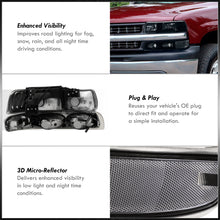Load image into Gallery viewer, Chevrolet Silverado 1999-2002 / Suburban Tahoe 2000-2006 Factory Style Headlights + Bumpers Black Housing Clear Len Clear Reflector