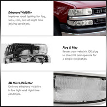 Load image into Gallery viewer, Chevrolet Silverado 1999-2002 / Suburban Tahoe 2000-2006 Factory Style Headlights + Bumpers Chrome Housing Clear Len Clear Reflector