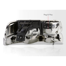 Load image into Gallery viewer, Chevrolet Silverado 1999-2002 / Suburban Tahoe 2000-2006 Factory Style Headlights + Bumpers Chrome Housing Clear Len Amber Reflector