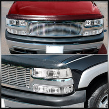 Load image into Gallery viewer, Chevrolet Silverado 1999-2002 / Suburban Tahoe 2000-2006 Factory Style Headlights + Bumpers Chrome Housing Clear Len Clear Reflector