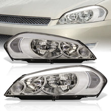 Load image into Gallery viewer, Chevrolet Impala 2006-2013 LED DRL Bar Factory Style Headlights Chrome Housing Clear Len Clear Reflector