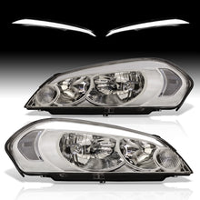 Load image into Gallery viewer, Chevrolet Impala 2006-2013 LED DRL Bar Factory Style Headlights Chrome Housing Clear Len Clear Reflector
