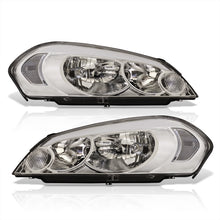 Load image into Gallery viewer, Chevrolet Impala 2006-2013 LED DRL Bar Factory Style Headlights Chrome Housing Clear Len Clear Reflector
