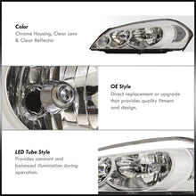 Load image into Gallery viewer, Chevrolet Impala 2006-2013 LED DRL Bar Factory Style Headlights Chrome Housing Clear Len Clear Reflector
