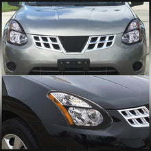 Load image into Gallery viewer, Nissan Rogue 2008-2013 Factory Style Headlights Black Housing Clear Len Amber Reflector (Halogen Models Only)