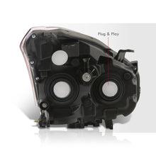 Load image into Gallery viewer, Nissan Rogue 2008-2013 Factory Style Headlights Black Housing Clear Len Amber Reflector (Halogen Models Only)