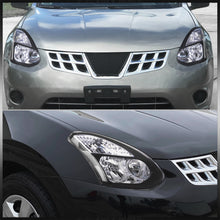 Load image into Gallery viewer, Nissan Rogue 2008-2013 Factory Style Headlights Black Housing Clear Len Clear Reflector (Halogen Models Only)