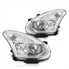 Load image into Gallery viewer, Nissan Rogue 2008-2013 Factory Style Headlights Chrome Housing Clear Len Clear Reflector (Halogen Models Only)