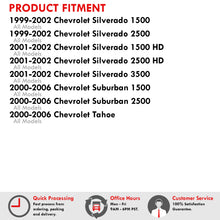 Load image into Gallery viewer, Chevrolet Silverado 1999-2002 / Suburban Tahoe 2000-2006 LED DRL Bar Factory Style Headlights + Bumpers Chrome Housing Clear Len Amber Reflector