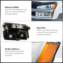 Load image into Gallery viewer, Chevrolet Avalanche (Plastic Body Cladding Models Only) 2002-2006 LED DRL Bar Factory Style Headlights + Bumpers Chrome Housing Clear Len Amber Reflector