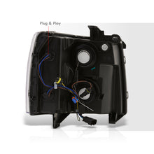 Load image into Gallery viewer, Chevrolet Silverado 2007-2013 LED DRL Bar Factory Style Headlights Black Housing Clear Len Amber Reflector