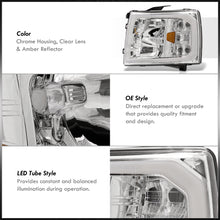 Load image into Gallery viewer, Chevrolet Silverado 2007-2013 LED DRL Bar Factory Style Headlights Chrome Housing Clear Len Amber Reflector