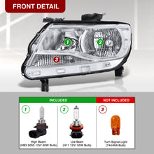 Load image into Gallery viewer, 2015-2020 Chevy Colorado 4-Door Extra Cab | Crew Cab Models Compatible w/ Factory Halogen Headlight Models Only Chrome Housing Clear Lens Reflector