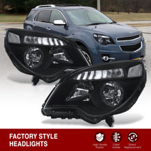 Load image into Gallery viewer, 2010-2015 Chevrolet Equinox Halogen Conbination Headlamp W/o Projector Bean Black Housing Clear Lens Reflector