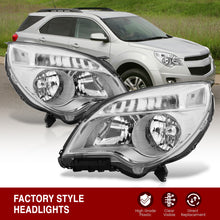 Load image into Gallery viewer, 2010-2015 Chevrolet Equinox Halogen Conbination Headlamp W/o Projector Bean Chrome Housing Clear Lens Reflector