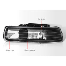 Load image into Gallery viewer, Chevrolet Silverado 1999-2002 / Suburban Tahoe 2000-2006 Factory Style Headlights Black Housing Clear Len Clear Reflector