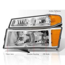 Load image into Gallery viewer, Chevrolet Colorado 2004-2012 Factory Style Headlights + Bumpers Chrome Housing Clear Len Amber Reflector