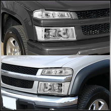 Load image into Gallery viewer, Chevrolet Colorado 2004-2012 Factory Style Headlights + Bumpers Chrome Housing Clear Len Clear Reflector