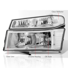 Load image into Gallery viewer, Chevrolet Colorado 2004-2012 Factory Style Headlights + Bumpers Chrome Housing Clear Len Clear Reflector