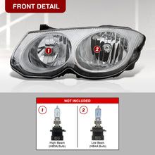 Load image into Gallery viewer, CHRYSLER 300M 99-04 Head Lamp Assembly Base w/o Leveling Chrome Housing Clear Lens Reflector