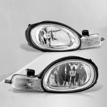 Load image into Gallery viewer, 2000-2002 Dodge Neon Headlights Assembly (w/o Bezel) Chrome Housing Clear Lens Reflector