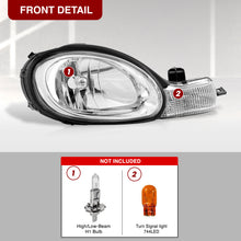 Load image into Gallery viewer, 2000-2002 Dodge Neon Headlights Assembly (w/o Bezel) Chrome Housing Clear Lens Reflector