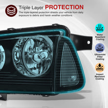 Load image into Gallery viewer, DODGE CHARGER 2006-2010 HEADLAMPS Black Housing Clear Lens Reflector