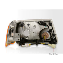 Load image into Gallery viewer, Ford Ranger 2001-2011 LED DRL Bar Factory Style Headlights + Corners Chrome Housing Clear Len Amber Reflector