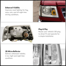 Load image into Gallery viewer, Ford Ranger 2001-2011 LED DRL Bar Factory Style Headlights + Corners Chrome Housing Clear Len Clear Reflector