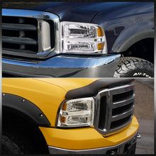 Load image into Gallery viewer, Ford F250 F350 F450 Super Duty 2005-2007 Factory Style Headlights Chrome Housing Clear Len Amber Reflector