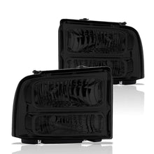 Load image into Gallery viewer, Ford F250 F350 F450 Super Duty 2005-2007 Factory Style Headlights Chrome Housing Smoke Len Clear Reflector