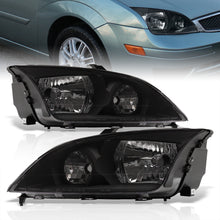 Load image into Gallery viewer, Ford Focus 2005-2007 Factory Style Headlights Black Housing Clear Len Clear Reflector