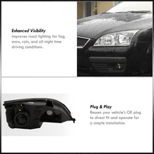 Load image into Gallery viewer, Ford Focus 2005-2007 Factory Style Headlights Chrome Housing Clear Len Clear Reflector