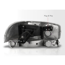 Load image into Gallery viewer, GMC Sierra 1500 1500HD 2500 2500HD 3500 1999-2006 / Sierra Classic 2007 / Yukon 2000-2006 / Yukon XL 1500 2500 2000-2006 Factory Style Headlights + Bumpers Chrome Housing Clear Len Clear Reflector