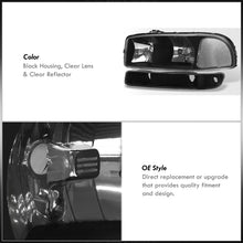 Load image into Gallery viewer, GMC Sierra 1500 1500HD 2500 2500HD 3500 1999-2006 / Sierra Classic 2007 / Yukon 2000-2006 / Yukon XL 1500 2500 2000-2006 Factory Style Headlights + Bumpers Black Housing Clear Len Clear Reflector