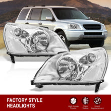Load image into Gallery viewer, HONDA Pilot 2003-2005 Headlight Chrome Housing Clear Lens Reflector
