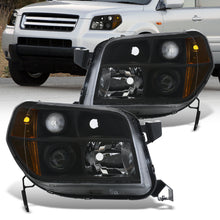 Load image into Gallery viewer, HONDA Pilot 2006-2008 Headlight Black Housing Clear Lens Amber Reflector