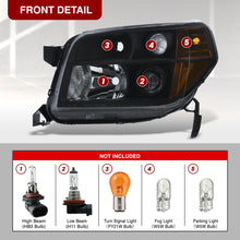 Load image into Gallery viewer, HONDA Pilot 2006-2008 Headlight Black Housing Clear Lens Amber Reflector