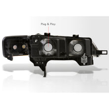Load image into Gallery viewer, Honda Accord 1994-1997 Factory Style Headlights + Corners Black Housing Clear Len Amber Reflector (Full Amber Corners)