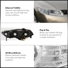 Load image into Gallery viewer, Honda Civic Coupe 2006-2011 Sequential LED DRL Bar Factory Style Headlights Chrome Housing Clear Len Clear Reflector