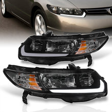 Load image into Gallery viewer, Honda Civic Coupe 2006-2011 LED DRL Bar Factory Style Headlights Black Housing Clear Len Amber Reflector