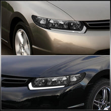 Load image into Gallery viewer, Honda Civic Coupe 2006-2011 LED DRL Bar Factory Style Headlights Black Housing Clear Len Clear Reflector