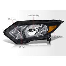 Load image into Gallery viewer, Honda HRV 2016-2018 Headlights Black Housing Clear Len Amber Reflector (Halogen Models Only)