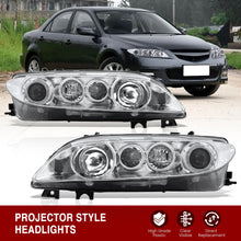 Load image into Gallery viewer, MAZDA 6 2003-2005 Head Lamp Unit w/o Fog STD Chrome Housing Clear Lens Reflector